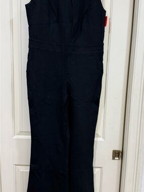SPANX Black Sleeveless V-Neck Jumpsuit